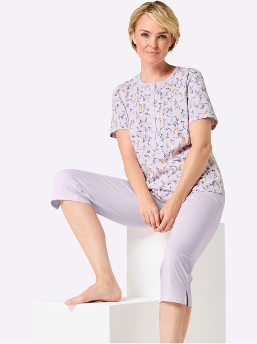 Pyjama Court Jersey Fin - Taille Standard - Witt - Kiabi Pyjama Court Jersey Fin - Taille Standard - Witt - Kiabi