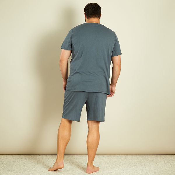 Pyjama court jersey Grande taille homme GRIS Kiabi 10,00€