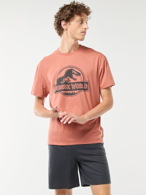Pyjama court 'Jurassic World' t-shirt + short - 2 pièces - Kiabi