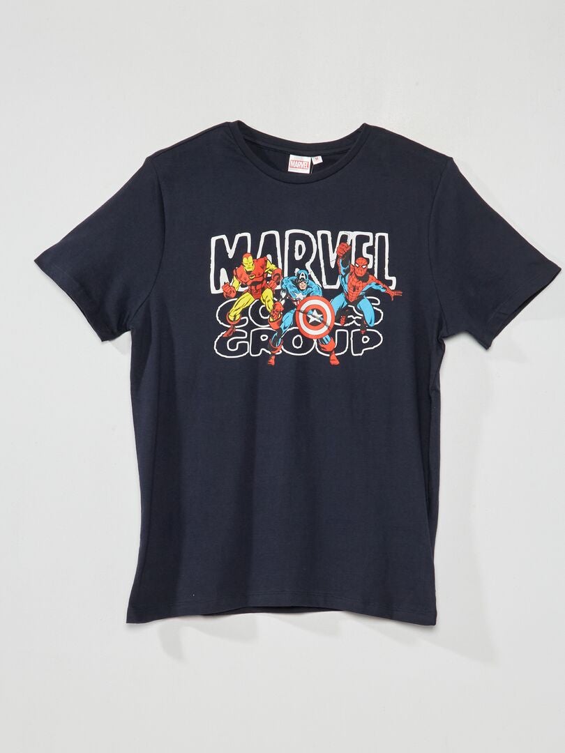 Pyjama court 'Marvel' - 2 pièces Bleu marine - Kiabi
