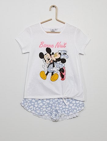 Pyjama court 'Mickey et Minnie'
