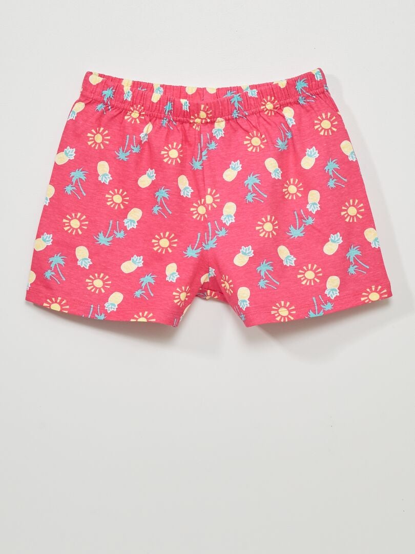Pyjama court 'Minnie' - 2 pièces rose - Kiabi