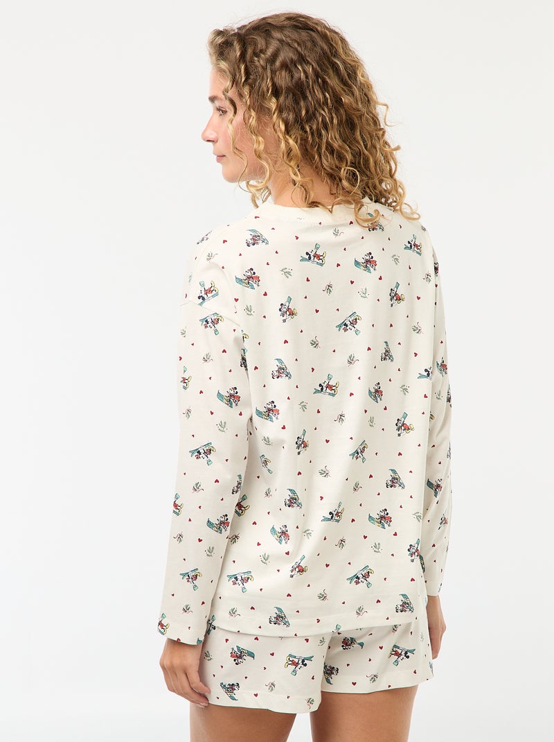 Pyjama court 'Minnie' 'Disney' - 2 pièces Blanc - Kiabi
