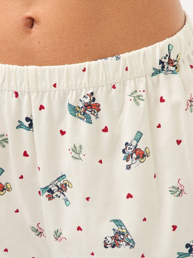 Pyjama court 'Minnie' 'Disney' - 2 pièces Blanc - Kiabi
