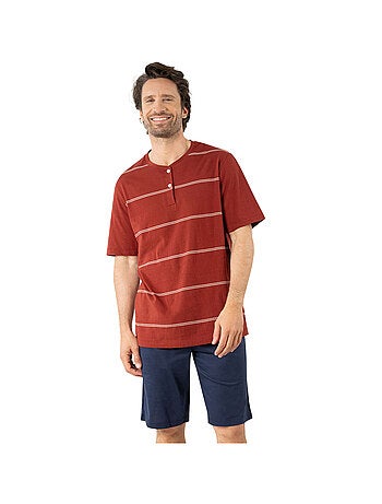Pyjama court ouvert homme Mercerisé Eminence