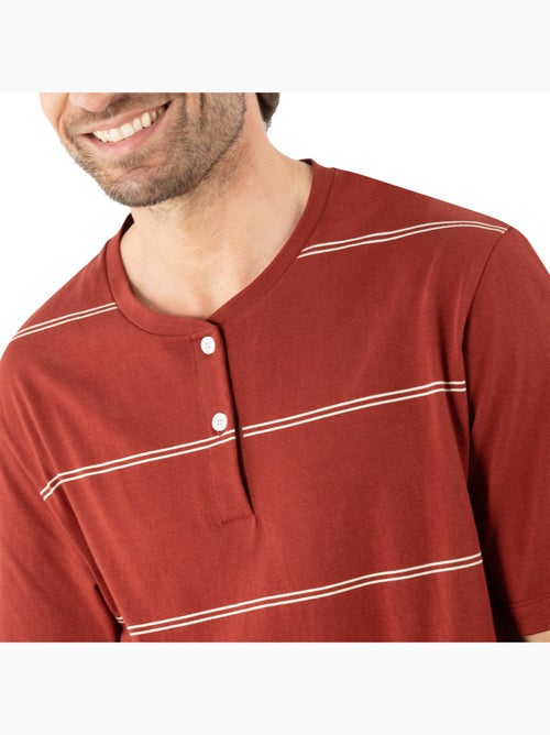 Pyjama court ouvert homme Mercerisé Eminence - Kiabi