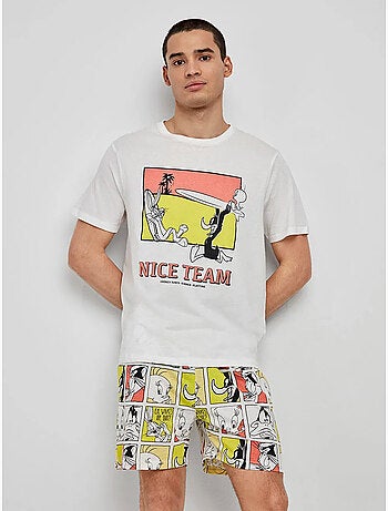 Pyjama court pour homme Looney Tunes