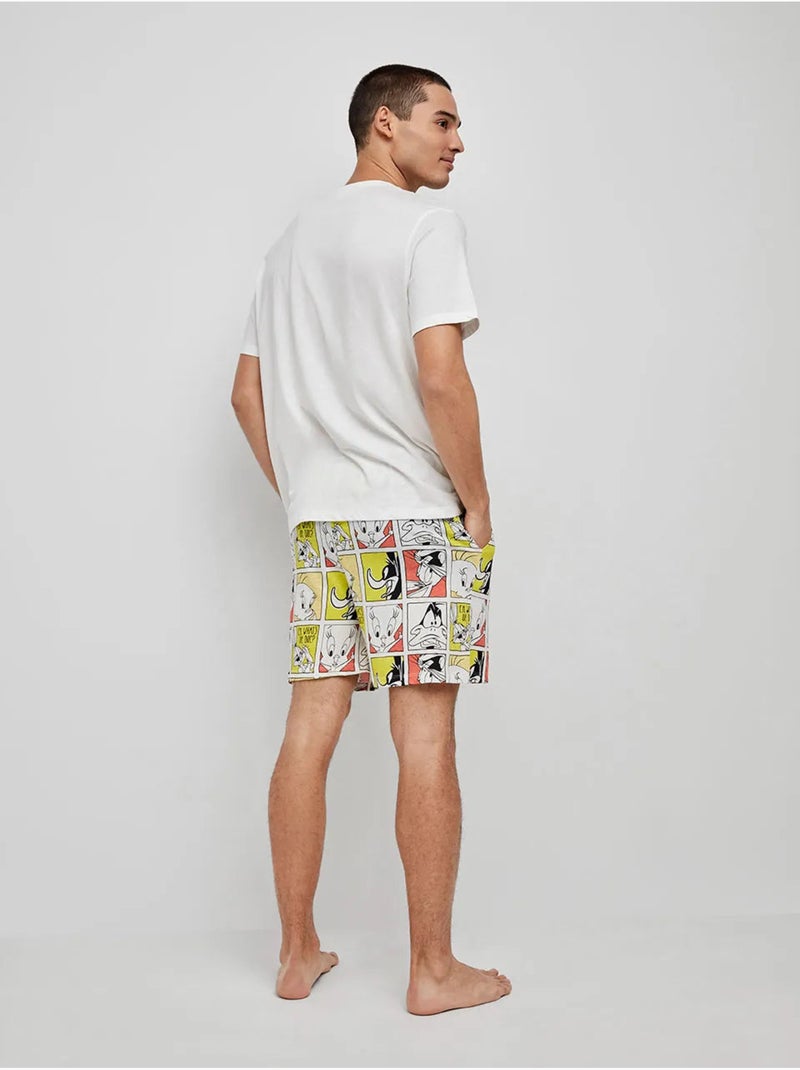 Pyjama court pour homme Looney Tunes Blanc - Kiabi