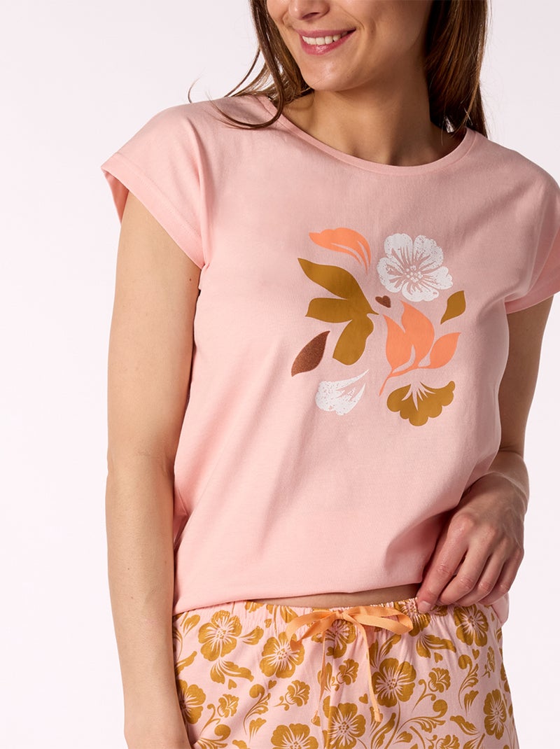 Pyjama court   PUNCHY rose - MELISSA BROWN Rose clair - Kiabi