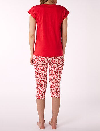 Pyjama court PUNCHY rouge - MELISSA BROWN