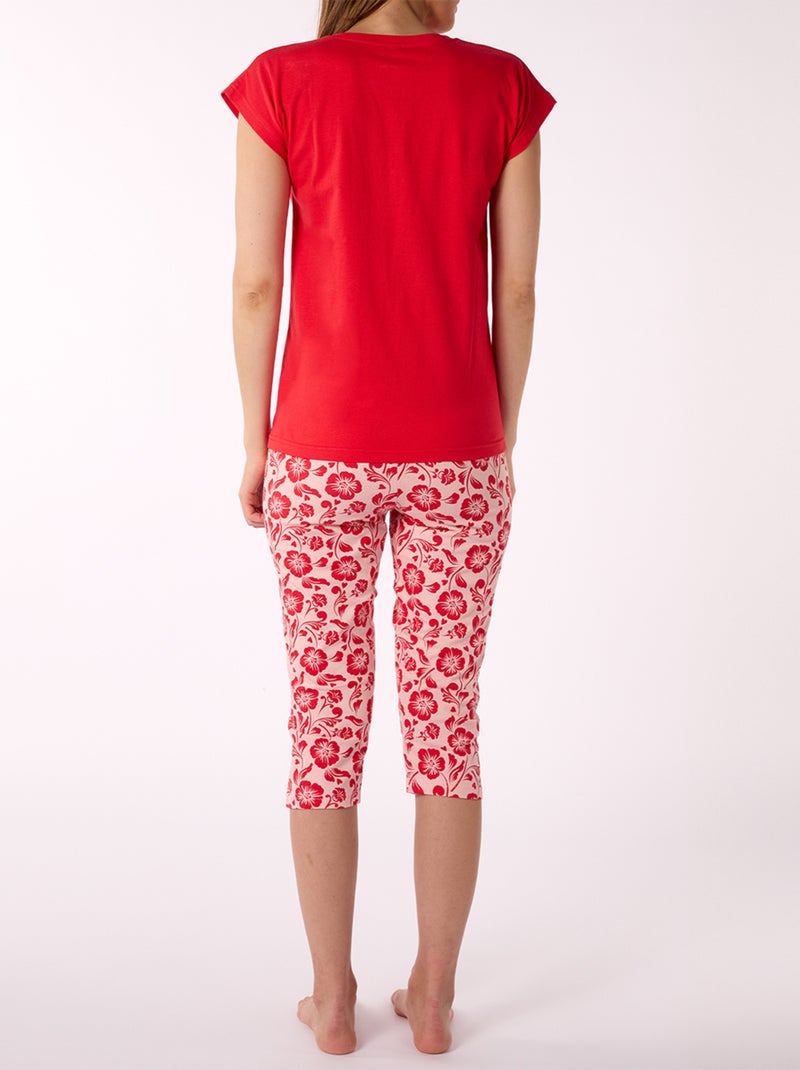 Pyjama court   PUNCHY rouge - MELISSA BROWN Rouge - Kiabi