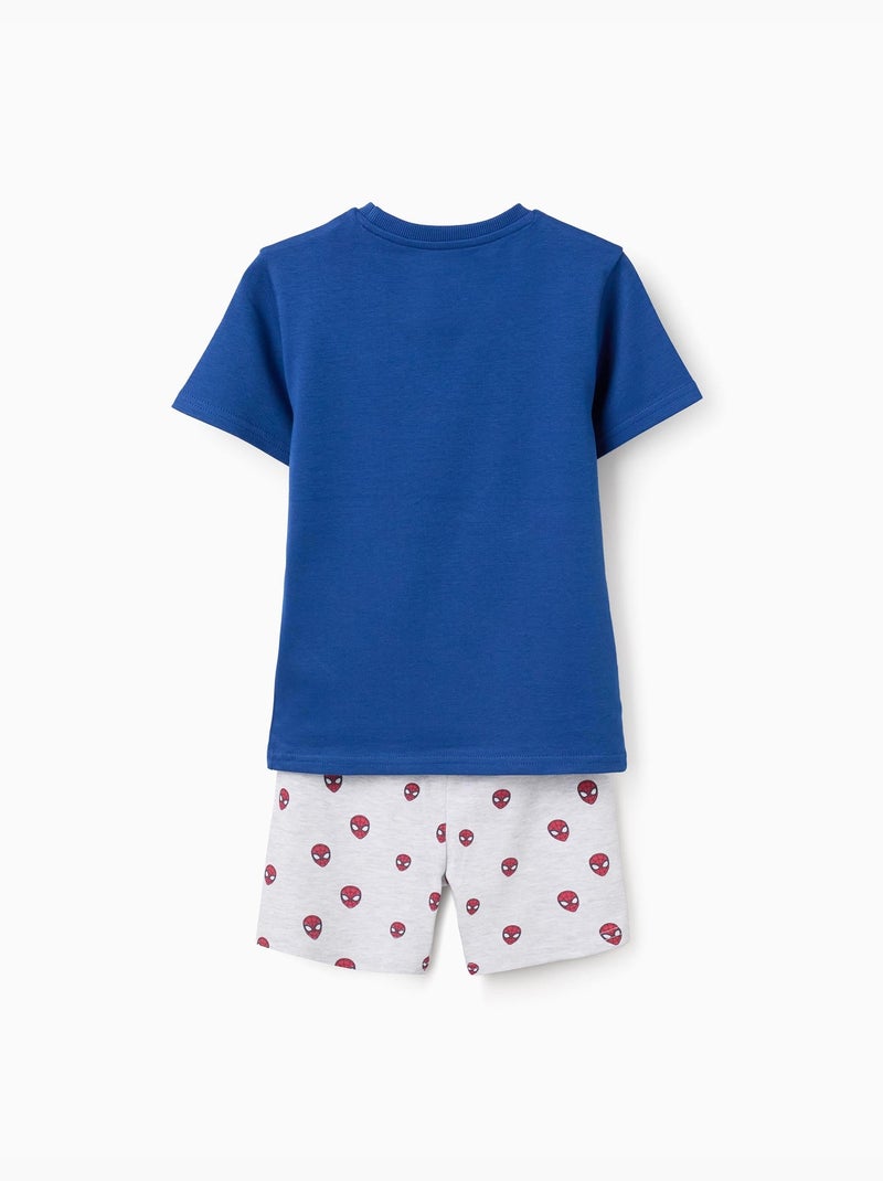 Pyjama court qui brille dans le noir Spider-Man Bleu Bleu - Kiabi