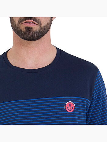 Pyjama court rayures homme L'Escale Athena