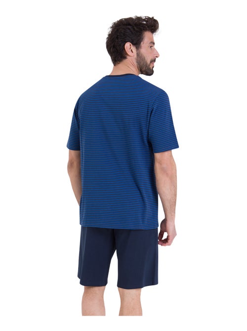 Pyjama court rayures homme L'Escale Athena - Kiabi