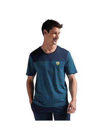 Pyjama court col rond homme Rayures Ocean Club Athena