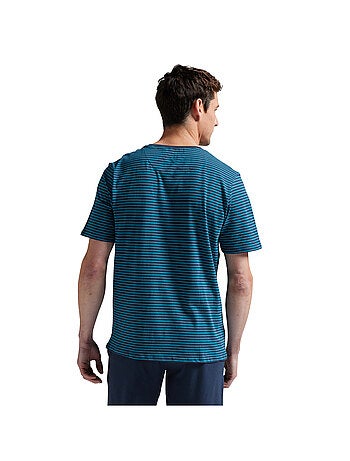 Pyjama court col rond homme Rayures Ocean Club Athena