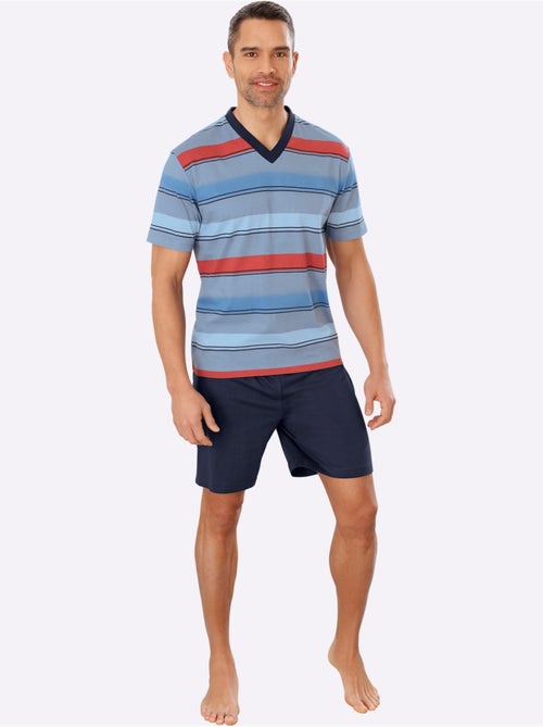 Pyjama Court Rayures Tendance - Taille Standard - Moda Vilona - Kiabi