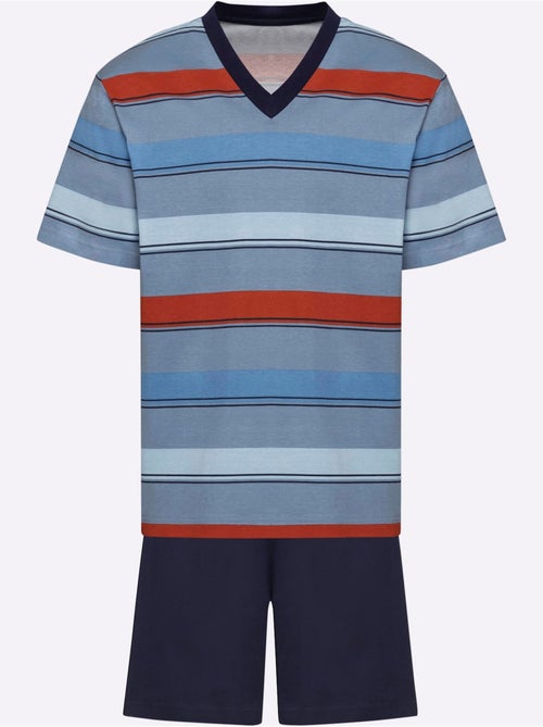 Pyjama Court Rayures Tendance - Taille Standard - Moda Vilona - Kiabi
