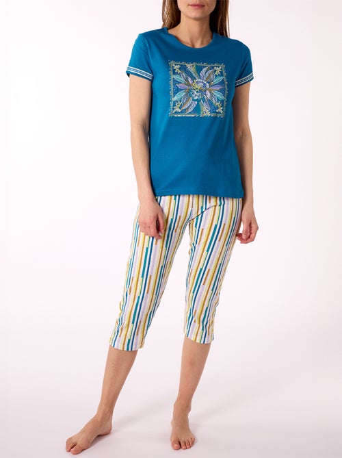 Pyjama court SAMBA bleu - MELISSA BROWN - Kiabi Pyjama court SAMBA bleu - MELISSA BROWN - Kiabi