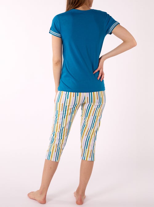 Pyjama court SAMBA bleu - MELISSA BROWN - Kiabi Pyjama court SAMBA bleu - MELISSA BROWN - Kiabi