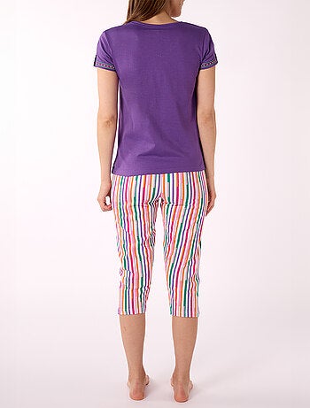 Pyjama court SAMBA violet - MELISSA BROWN