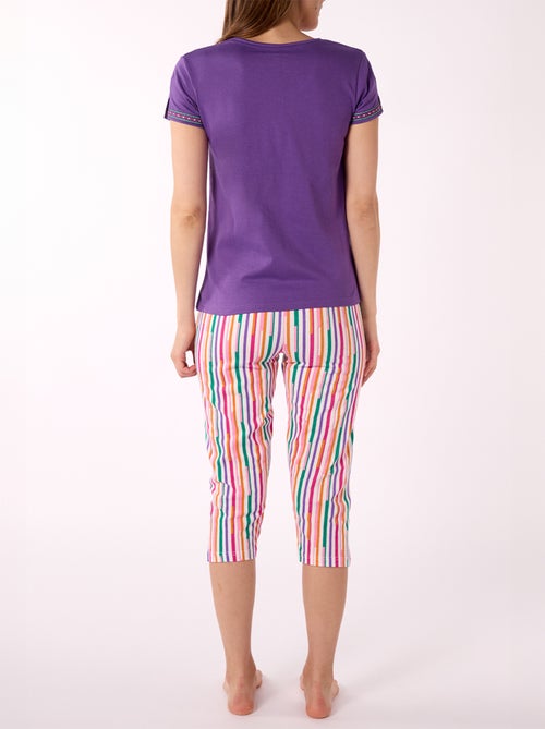 Pyjama court   SAMBA violet - MELISSA BROWN - Kiabi