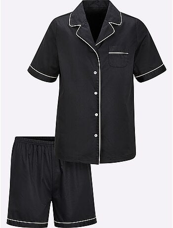 Pyjama Court Satin Coton - Taille Standard - Witt