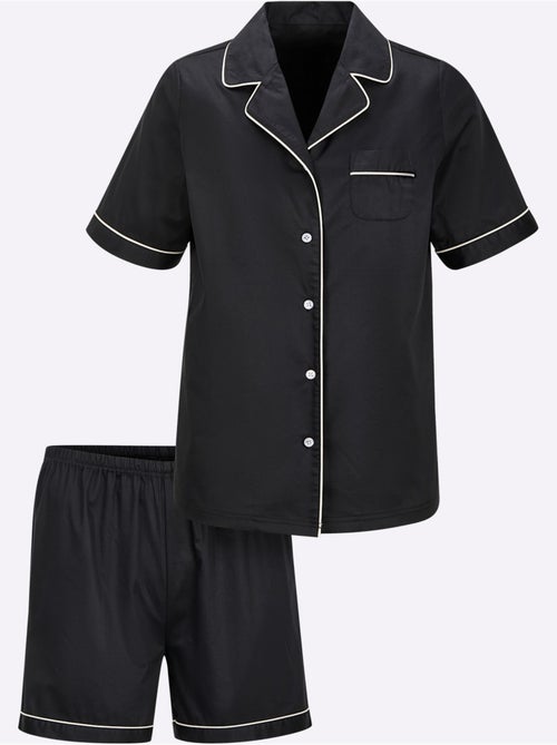 Pyjama Court Satin Coton - Taille Standard - Witt - Kiabi Pyjama Court Satin Coton - Taille Standard - Witt - Kiabi