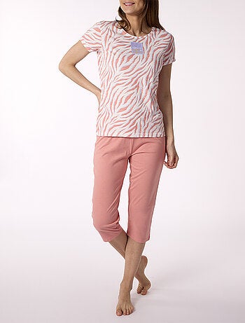 Pyjama court SAVANE Corail - DODO