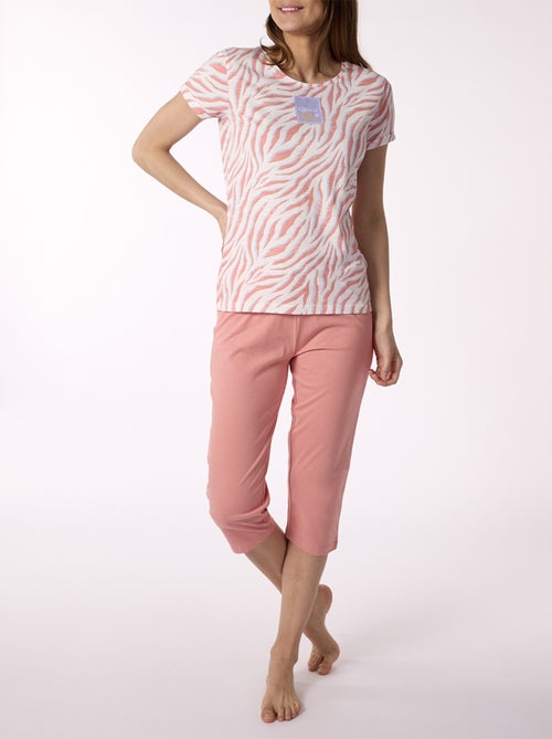 Pyjama court SAVANE Corail - DODO - Kiabi Pyjama court SAVANE Corail - DODO - Kiabi