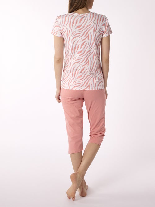 Pyjama court SAVANE Corail - DODO - Kiabi Pyjama court SAVANE Corail - DODO - Kiabi