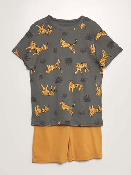 Pyjama court short + t-shirt - 2 pièces - Kiabi