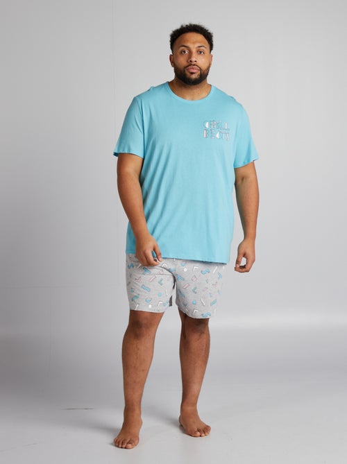 Pyjama court short + t-shirt - 2 pièces - Kiabi