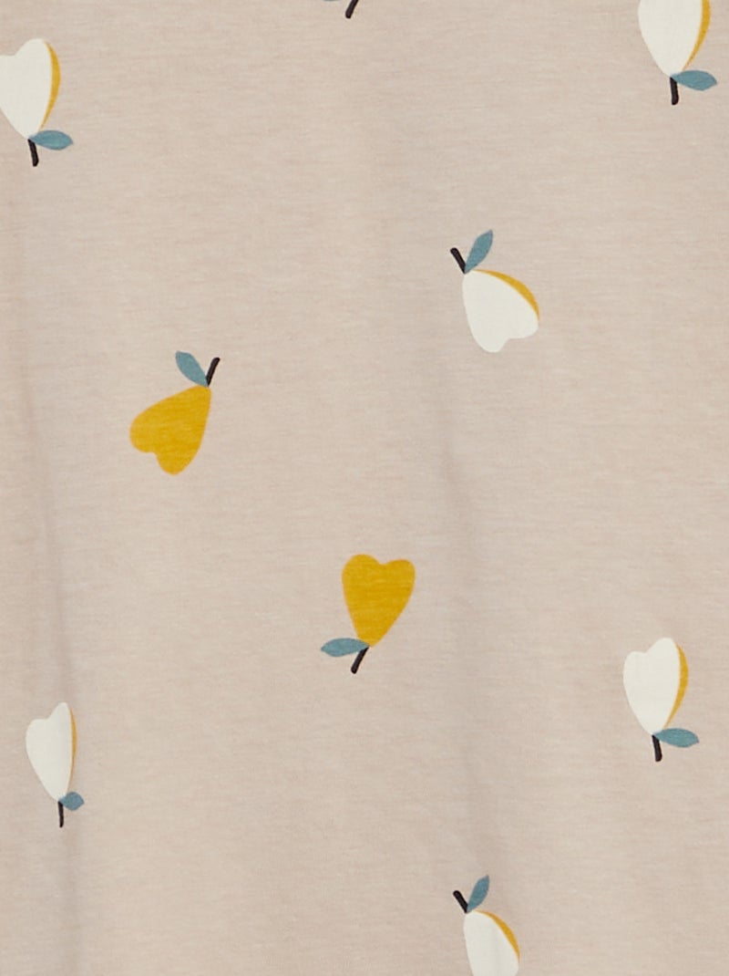 Pyjama court short + t-shirt - 2 pièces Gris - Kiabi