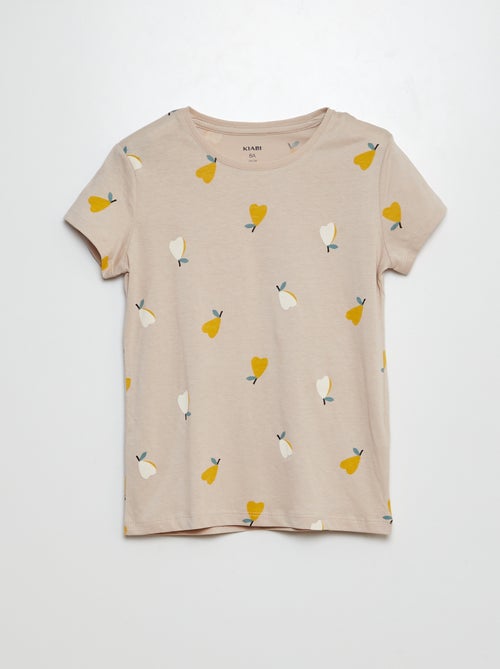 Pyjama court short + t-shirt - 2 pièces - Kiabi