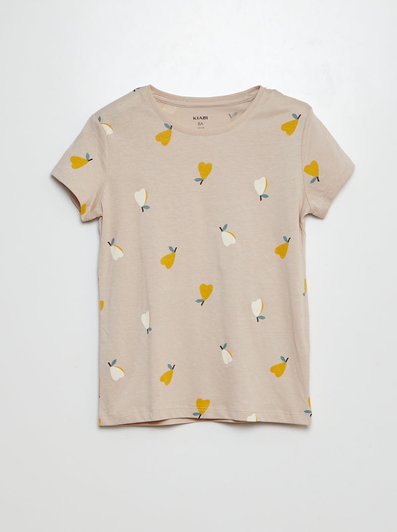 Pyjama court short + t-shirt - 2 pièces Gris - Kiabi