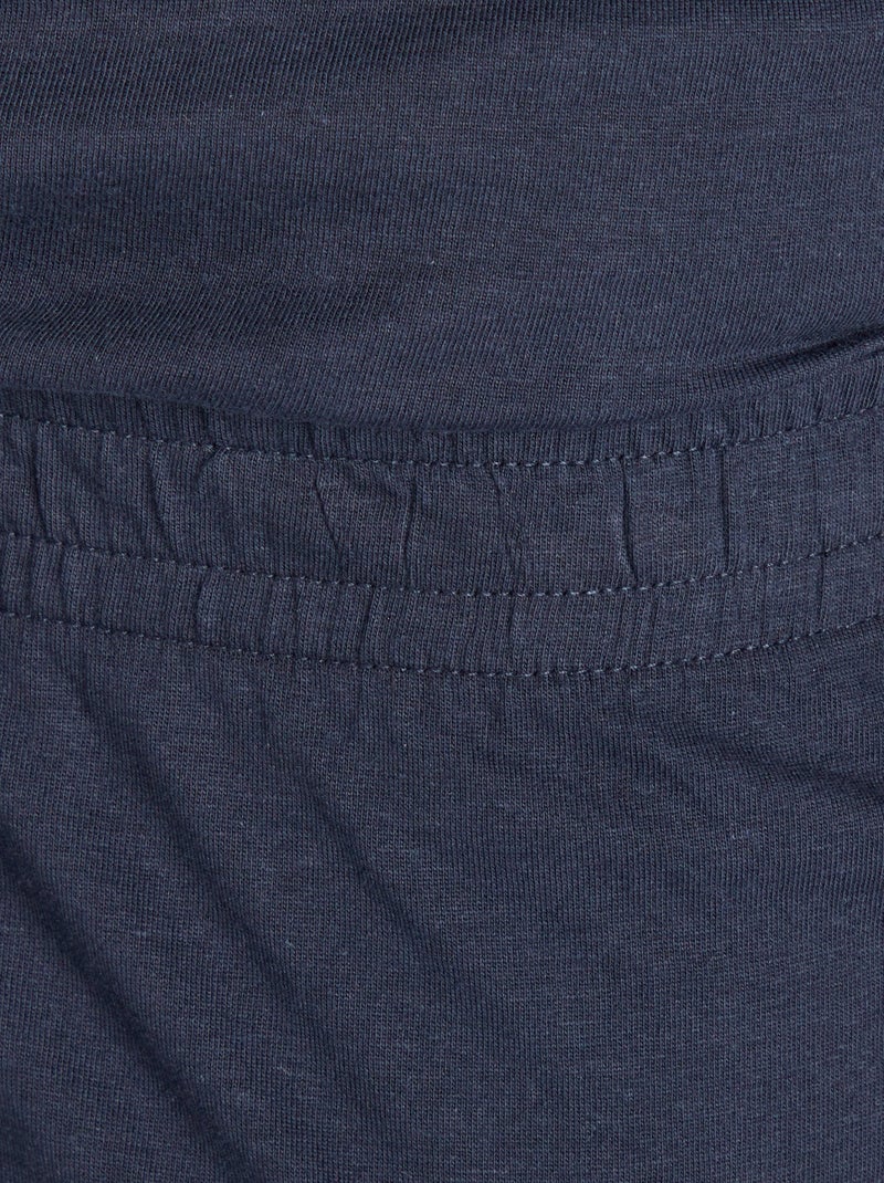 Pyjama court short + t-shirt - 2 pièces Marine - Kiabi