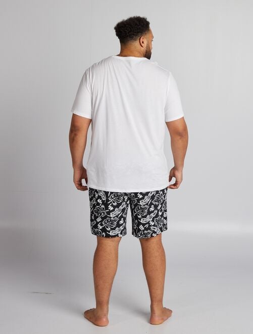 Pyjama court short + t-shirt - 2 pièces - Kiabi