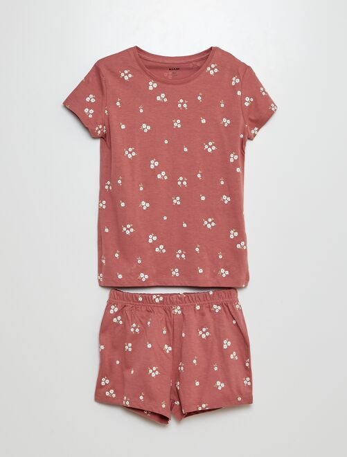 Pyjama court short + t-shirt - 2 pièces - Kiabi