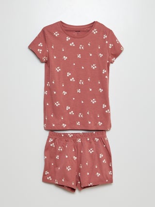 Pyjama court short + t-shirt - 2 pièces