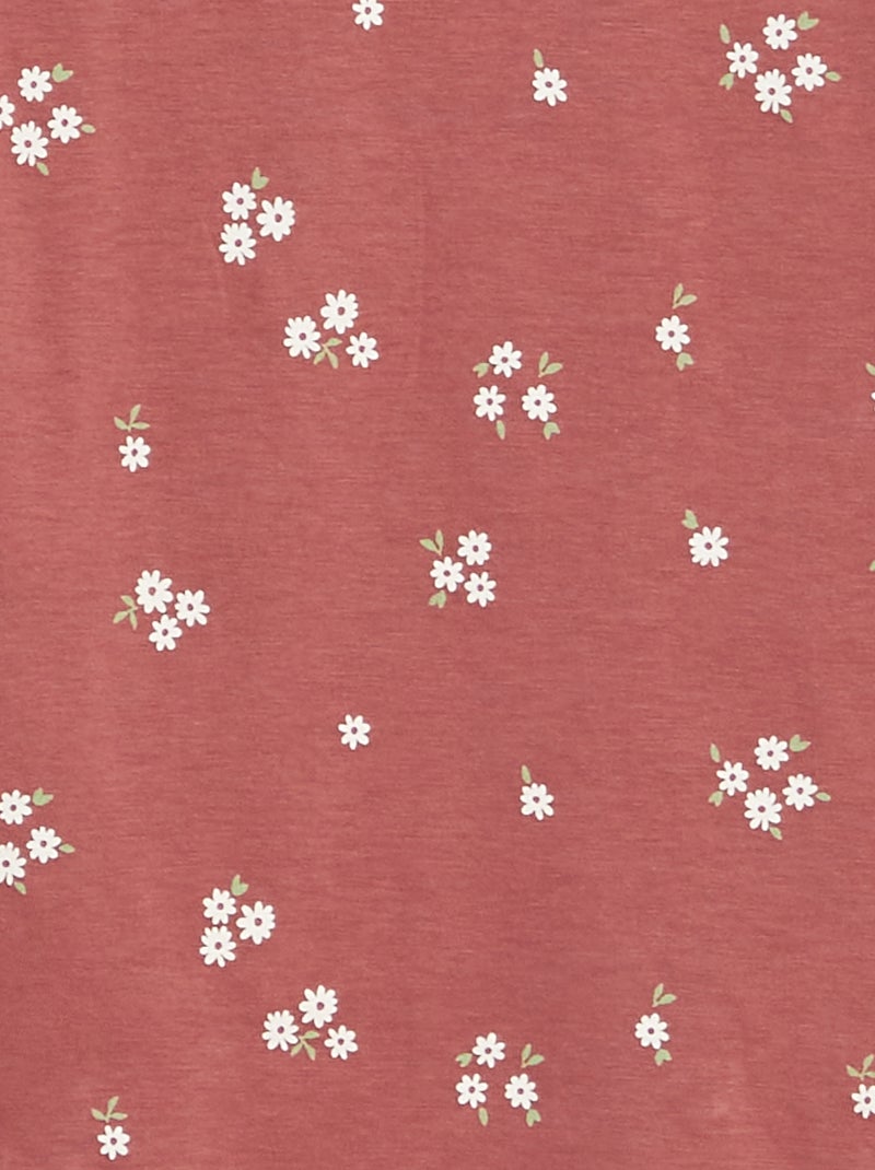 Pyjama court short + t-shirt - 2 pièces Rose - Kiabi