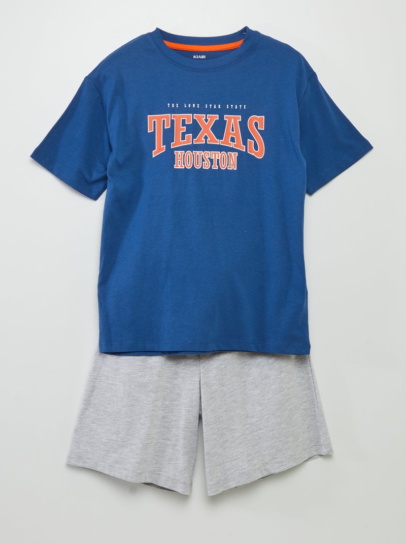 Survêtement Homme 2 Pièces - T-Shirt Et Short - Ensemble Sport Été - Couleur Unie