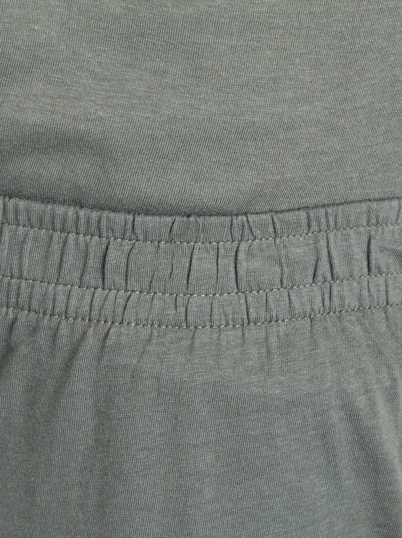 Pyjama court short + t-shirt - 2 pièces Vert - Kiabi