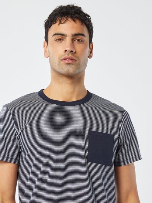 Pyjama court short + t-shirt - 2 poches - Kiabi