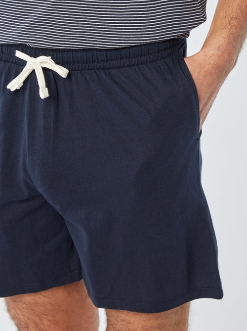 Pyjama court short + t-shirt - 2 poches - Kiabi