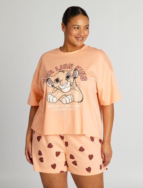 Pyjama court 'Simba' en jersey - 2 pièces - Kiabi