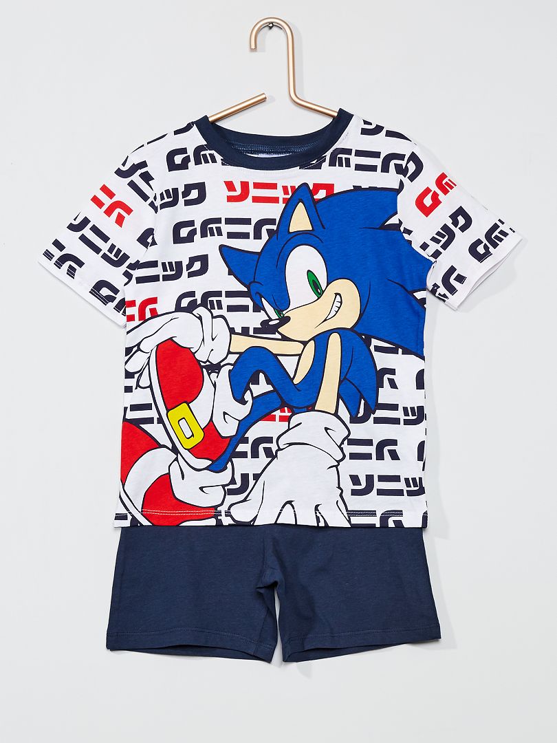Pyjama court 'Sonic' bleu marine - Kiabi