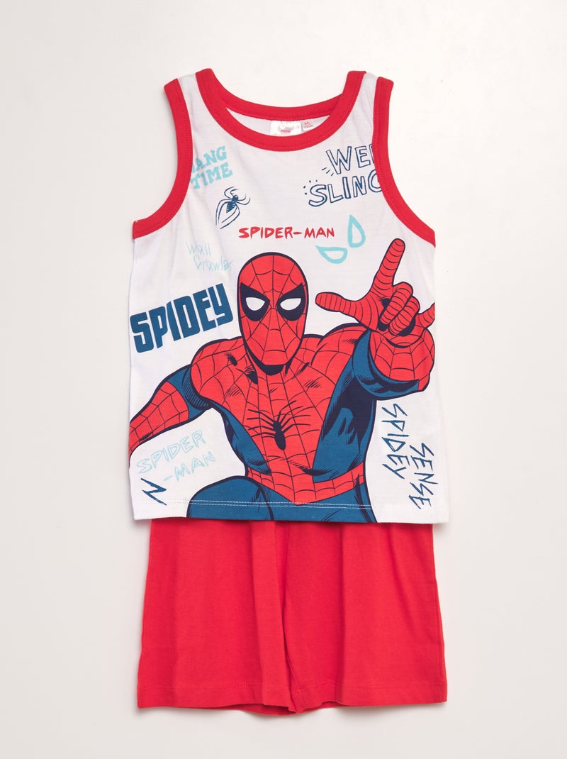 Ensemble Short Et Débardeur Spiderman Marvel - Taille Unique Garçon - Neuf