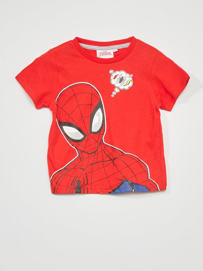 Pyjama court 'Spider-Man' 'Marvel' - 2 pièces rouge/gris - Kiabi