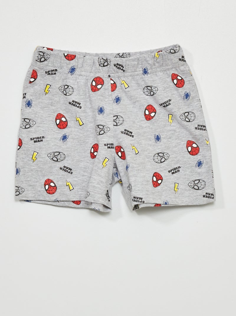 Pyjama court 'Spider-Man' 'Marvel' - 2 pièces rouge/gris - Kiabi